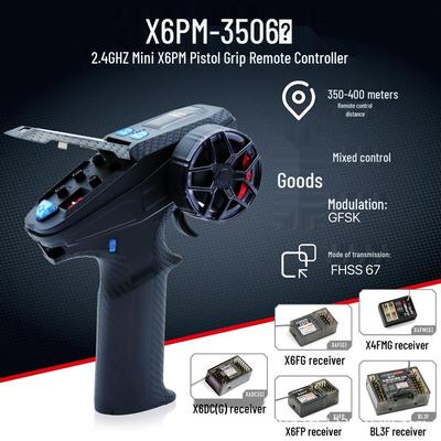 Dumbo RC Mini X6PM Пистолетный пульт управления автомобилем/лодкой/танком со смешанным управлением рулевым управлением и пропорциональным управлением дроссельной заслонкой
