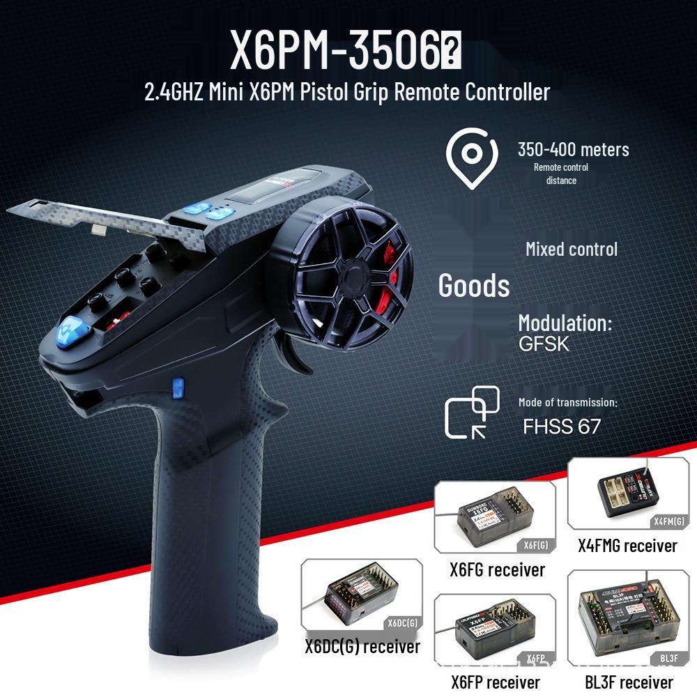 Dumbo RC Mini X6PM Пистолетный пульт управления автомобилем/лодкой/танком со смешанным управлением рулевым управлением и пропорциональным управлением дроссельной заслонкой
