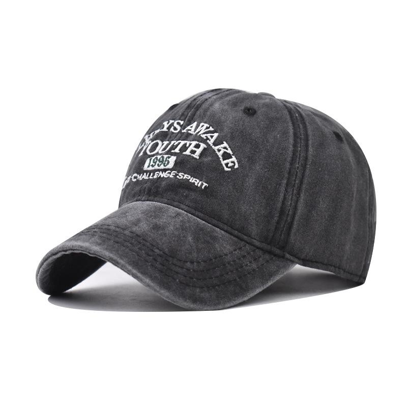Cotton Washed Old YOUTH Letter Baseball Cap Men's and Women's Outdoor Four-season Cap