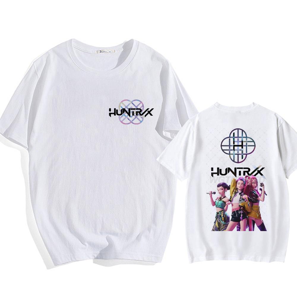 KPop Demon Hunters Printed Round Neck Short Sleeved T-shirt Cross-border Loose Base Top