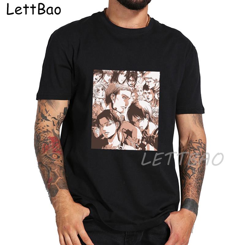 Men Kawaii The Survey Corps Graphic Tees Japanese Anime Attack On Titan T Shirt Funny