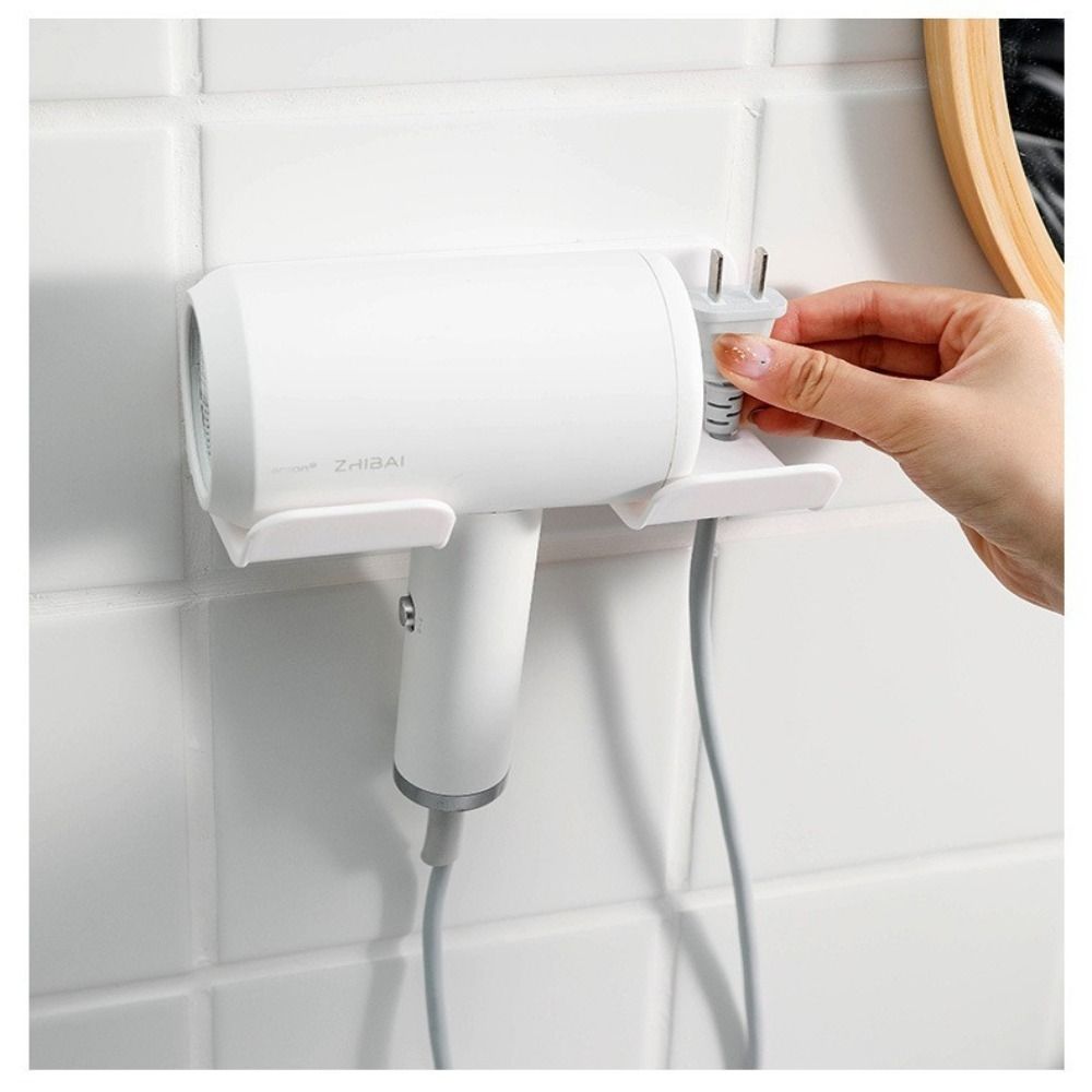 Wall Mounted Dryer Hair Stand Bathroom Organizer Self Adhesive Shelves  Bathroom Accessories