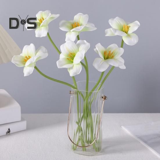 Букет из искусственных тюльпанов Реалистичные лепестки из искусственной кожи с эффектом увядания, гибкие стебли, не требующие ухода, поддельные тюльпаны для домашнего декора