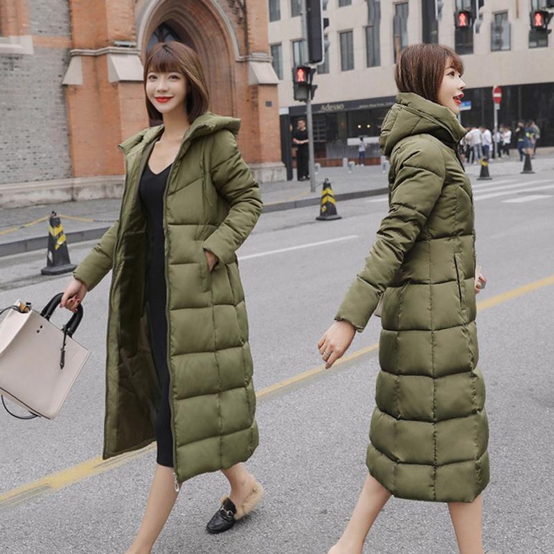 Winter Jacket Women's Coat Jacket Long Down Jacket Coat Long Hooded Duck Down Jacket Large Size