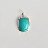 Turquoise Pendant, 14 Carats, Statement Turquoise Gemstone 925 Silver Necklace For Mother Gift Jewelry For Beloved