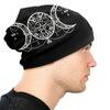 Тройная шапка Богини Луны, вязаная шапка, женская модная унисекс пентаграмма, языческая викканская зимняя теплая шапка Skullies, шапка для лыж