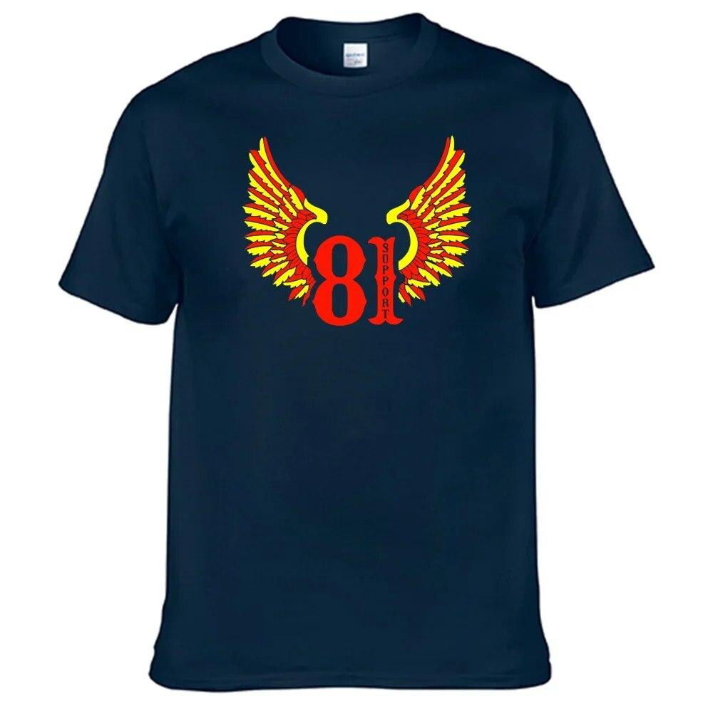 Футболка Support 81 Hells Angels, унисекс, 100% хлопок, топ продаж, рубашка N12
