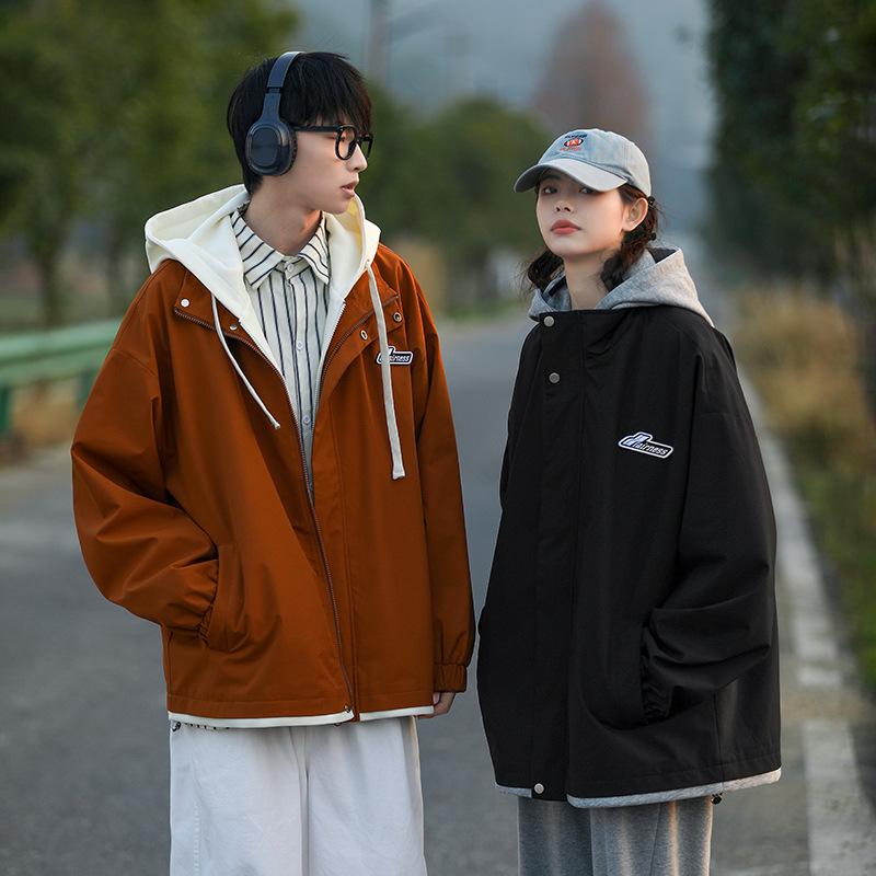 Autumn and Winter New Men's Korean Style Loose Large Size Hooded Jacket Trendy Couple Internet Celebrity Same Style Versatile Jacket