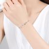 Romantic S925 Sterling Silver Jewelry Bracelets for Women Wedding Engagement Promise Party Accessory Heart Shape Zircon Bracelet