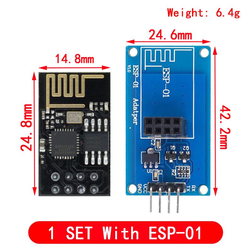 ESP8266 ESP-01 ESP01 Сетевой Беспроводной WIFI Модуль для Arduino Приемопередатчик Приемник Адаптер Плата Raspberry Pi UNOR3 Один 3.3В 5В