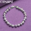 CHSHINE 925 Sterling Silver Smooth Matte Beaded Chain Bracelet Fashion Charm Wedding Party For Women Jewelry
