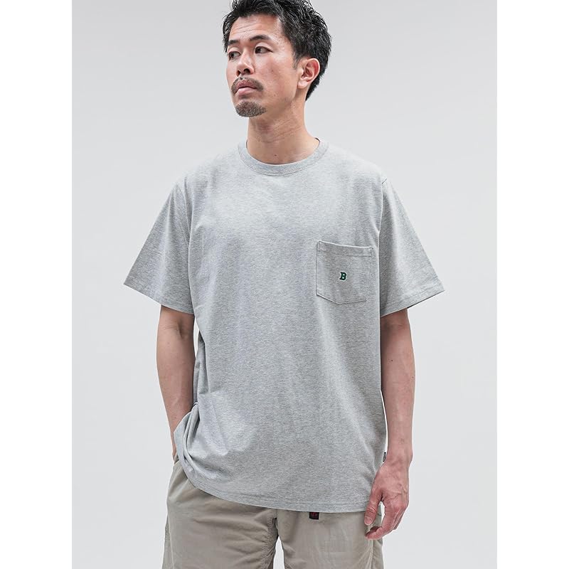 [Beams] S/S TEE B logo pocket T-shirt men's TOP_GREY XL 11041320803