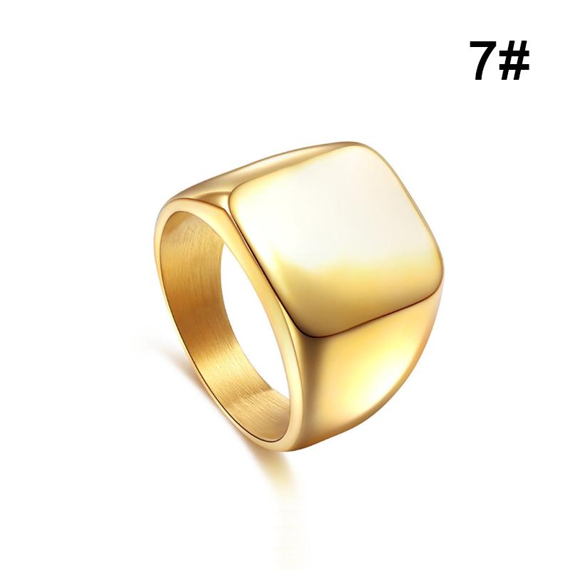 Мужское ювелирное кольцо, простые кольца из нержавеющей стали, цельное полированное классическое модное обручальное кольцо