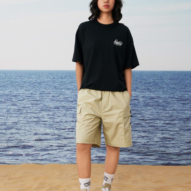 New Converse SS25 T Shirt Men's Black 10027734-A01