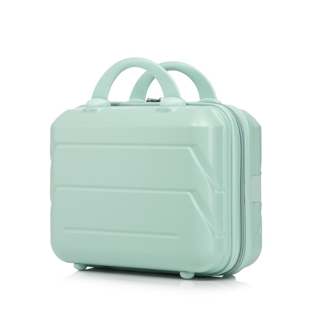 14"/19" 2-piece ABS spinner luggage set with combination lock & 14" cosmetic bag (mint green)