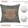 Boho Pillow Covers Set Of 2 Ethnic Bohemian Carpet Vintage Rust Coral Floral Decorative Cotton Pillow Cases With Zipper Decor