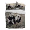 Animal Panda Bamboo Ink Painting Duvet Cover With Pillow Case Custom 3pcs Bedding Set Quilt Cover Double Bed Home Textile
