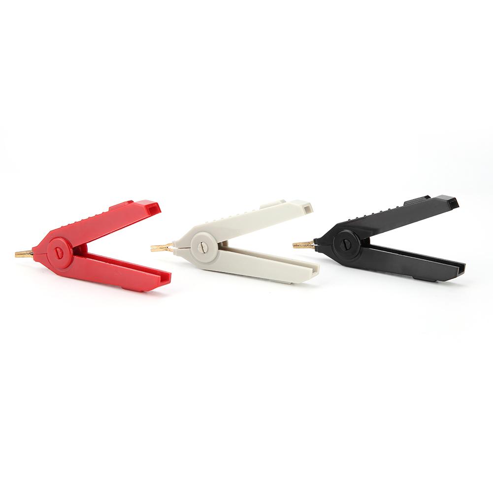 P2004 3Pcs Copper Gold Plated Alligator Clip LCR Kelvin Test Clip 20A