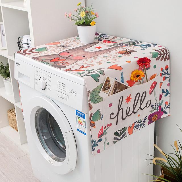 Waterproof Washing Machine Cover Wasmachine Hoes Dustproof Refrigerator Dust Covers Microwave Cover Side Pocket Furniture Cloth