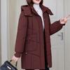 Женское длинное пальто зимняя верхняя одежда больших размеров элегантная женская куртка с капюшоном повседневная свободная толстая теплая парка