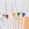 Flower Glass Straw Reusable Drinking Straws Cute Straw For Festival Party Wedding Cocktail Bar Beachs