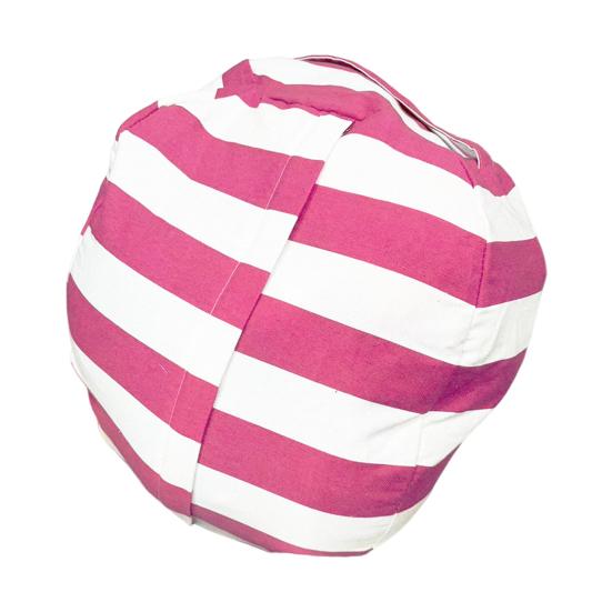 Сумка для хранения плюшевых игрушек, большая вместимость, застежка-молния, полосатый дизайн, органайзер для