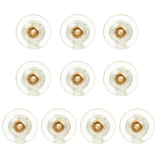 10Pcs Silicone Earring Backs Hypoallergenic Soft Clear Earring Backs Replacements Nickel Lead Free Double Safety Locking Earring Backs