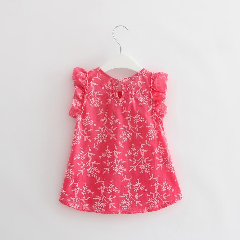 Детское летнее платье из полиэстера и хлопка