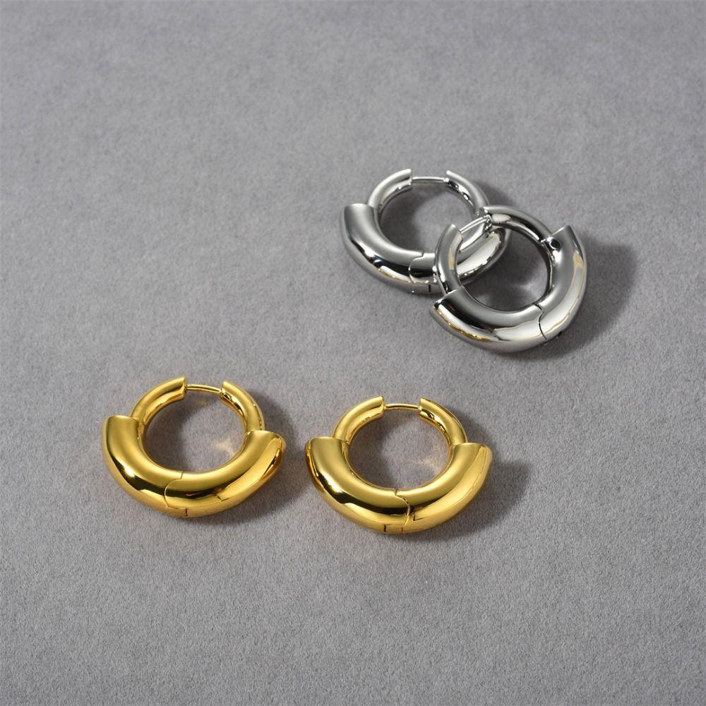 Серьги-кольца класса люкс, высококачественные серьги-пряжки, серьги-кольца, унисекс
