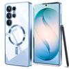 S26Ultra Магнитный Чехол Для Magsafe Для Samsung Galaxy S26 S25 Edge S24 S23 FE Ultra Plus S26+ Мягкий Прозрачный С Покрытием Силиконовый Чехол
