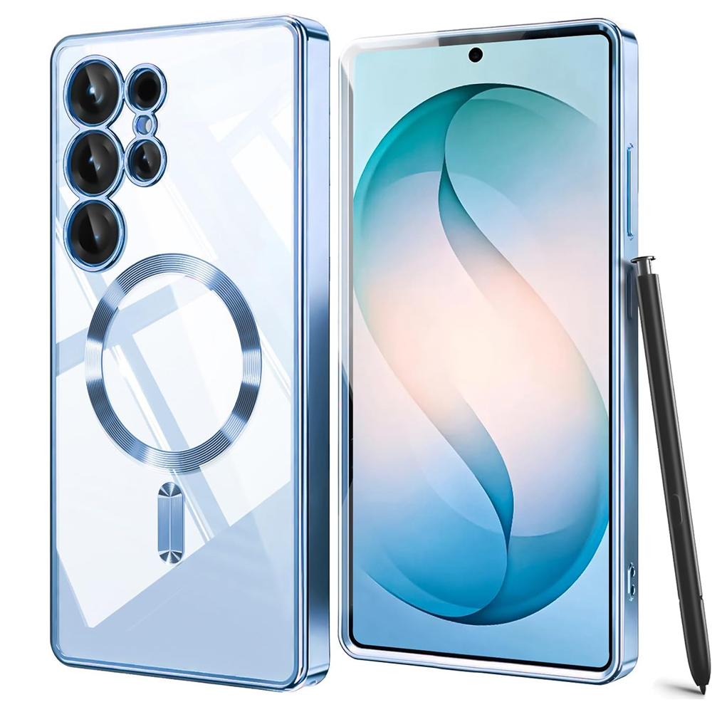 S26Ultra Магнитный Чехол Для Magsafe Для Samsung Galaxy S26 S25 Edge S24 S23 FE Ultra Plus S26+ Мягкий Прозрачный С Покрытием Силиконовый Чехол