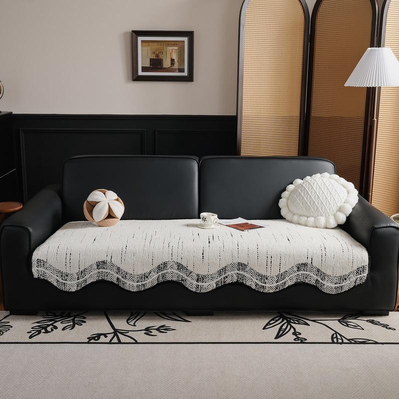 New Sofa Cushion Four Seasons Universal Leather Sofa Special Pad Fixed Non-Slip High-Grade Special-Shaped Seat Cushion Cloth