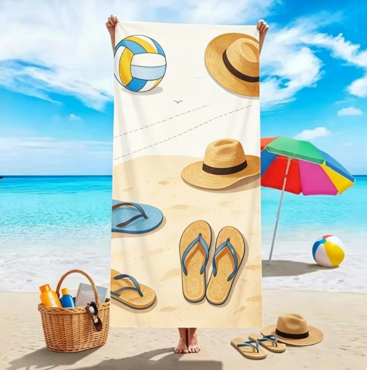 Полотенце для пляжа 'Утка в прибрежном круизе', из микрофибры, не прилипает песок, быстро сохнет, морской тропический принт, мягкое, впитывающее, для лета и отпуска