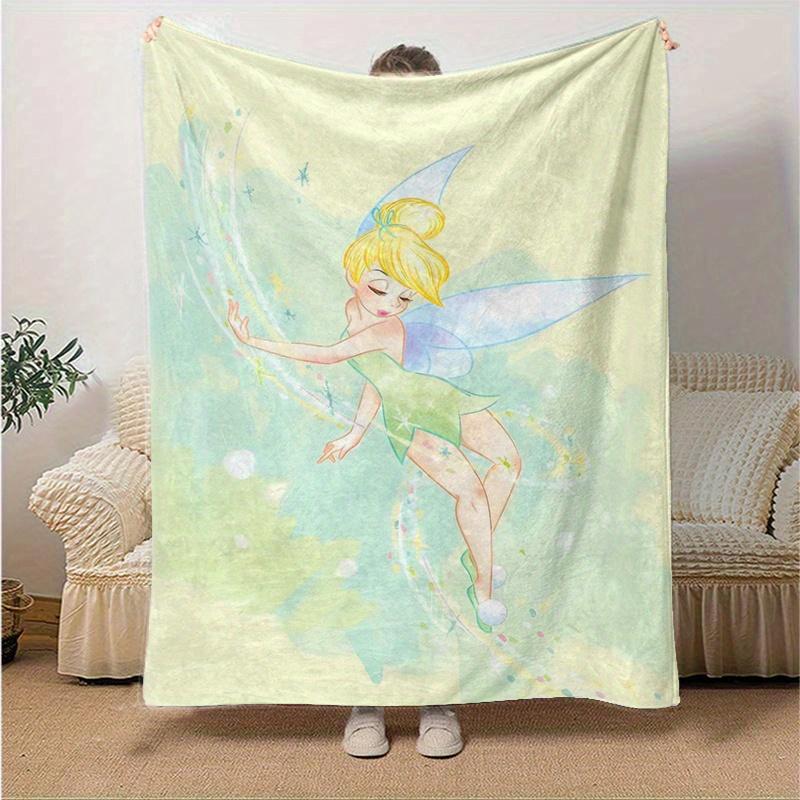 1pc, Tinker Bell Home Decor Blanket: Cozy Flannel Throw for Bedroom, Living Room, Travel, Camping, Car