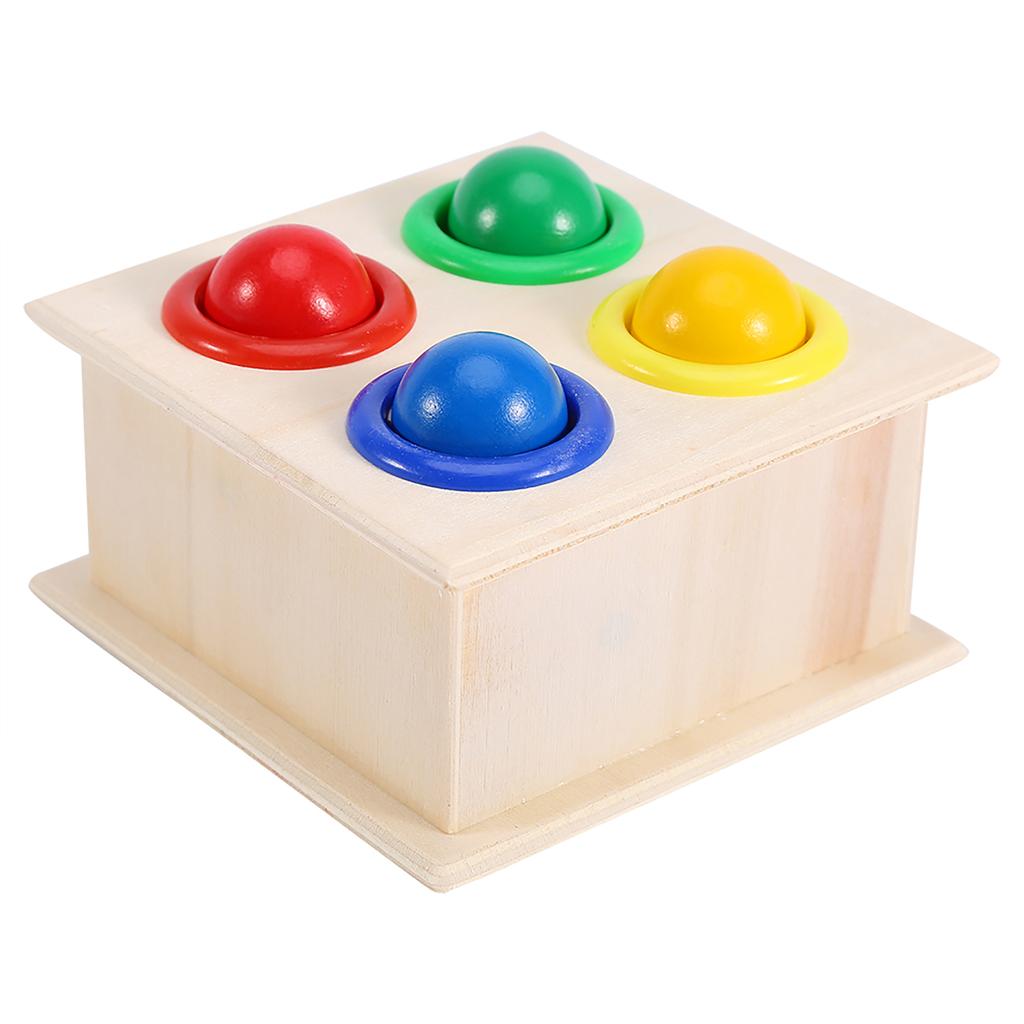 Novel Kids Hammering Game Wooden Ball Hammer Box Children Early Learning Educational Toy