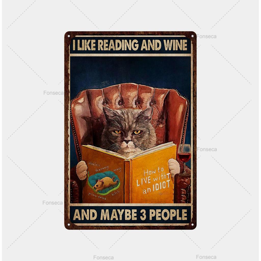 Вывеска с изображением кошек, расписная металлическая вывеска для комнаты, декорированный бар, настенный постер, жестяная банка, винтажное ощущение ржавчины, напиток, железная тарелка, украшение для отеля с пивом