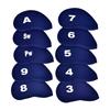 10 шт. прочный неопреновый защитный чехол для головки кия для гольф-клюшки Iron с цифрой и буквой(синий)
