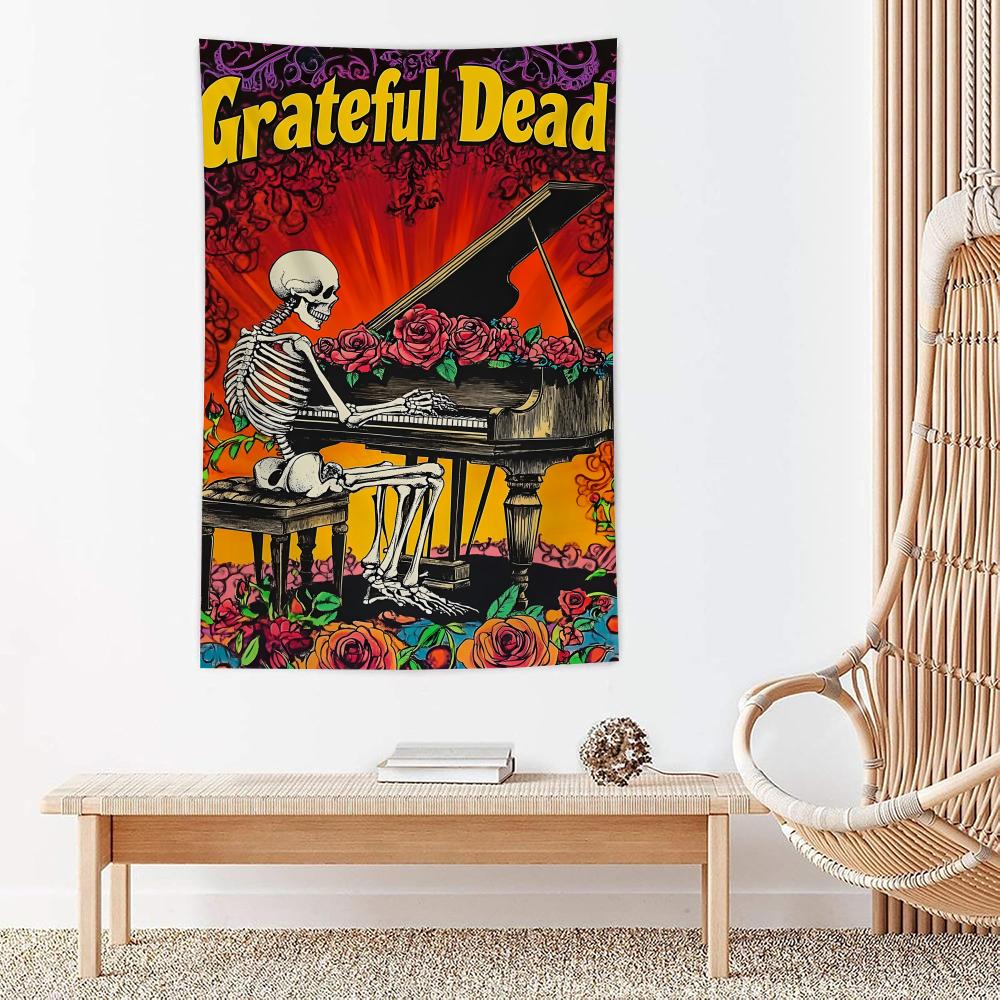 Rock Band GGrateful Dead Гобелен Микрофибра Настенное панно Для спальни Гостиной Декор На открытом фестивале Сад Бар Фон