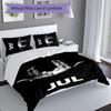 3pcs Jul rapper pattern bedding set duvet cover set includes duvet cover &pillowcases, perfect all season bedroom decoration & gift