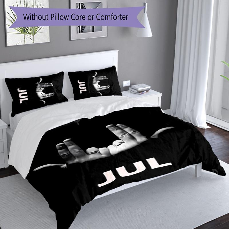 3pcs Jul rapper pattern bedding set duvet cover set includes duvet cover &pillowcases, perfect all season bedroom decoration & gift