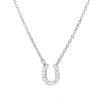 Lucky Horseshoe Pendant Necklace Delicate Gold Necklace Chain Tiny Horseshoe Link Necklace Jewelry for Women