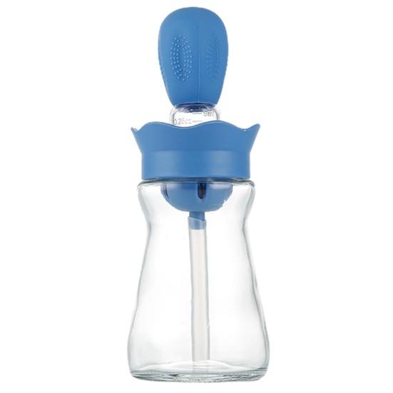 Практичная бутылка для масла 2 в 1 с силиконовой кисточкой, многоразовая, с широким горлышком, для масла для барбекю KTY