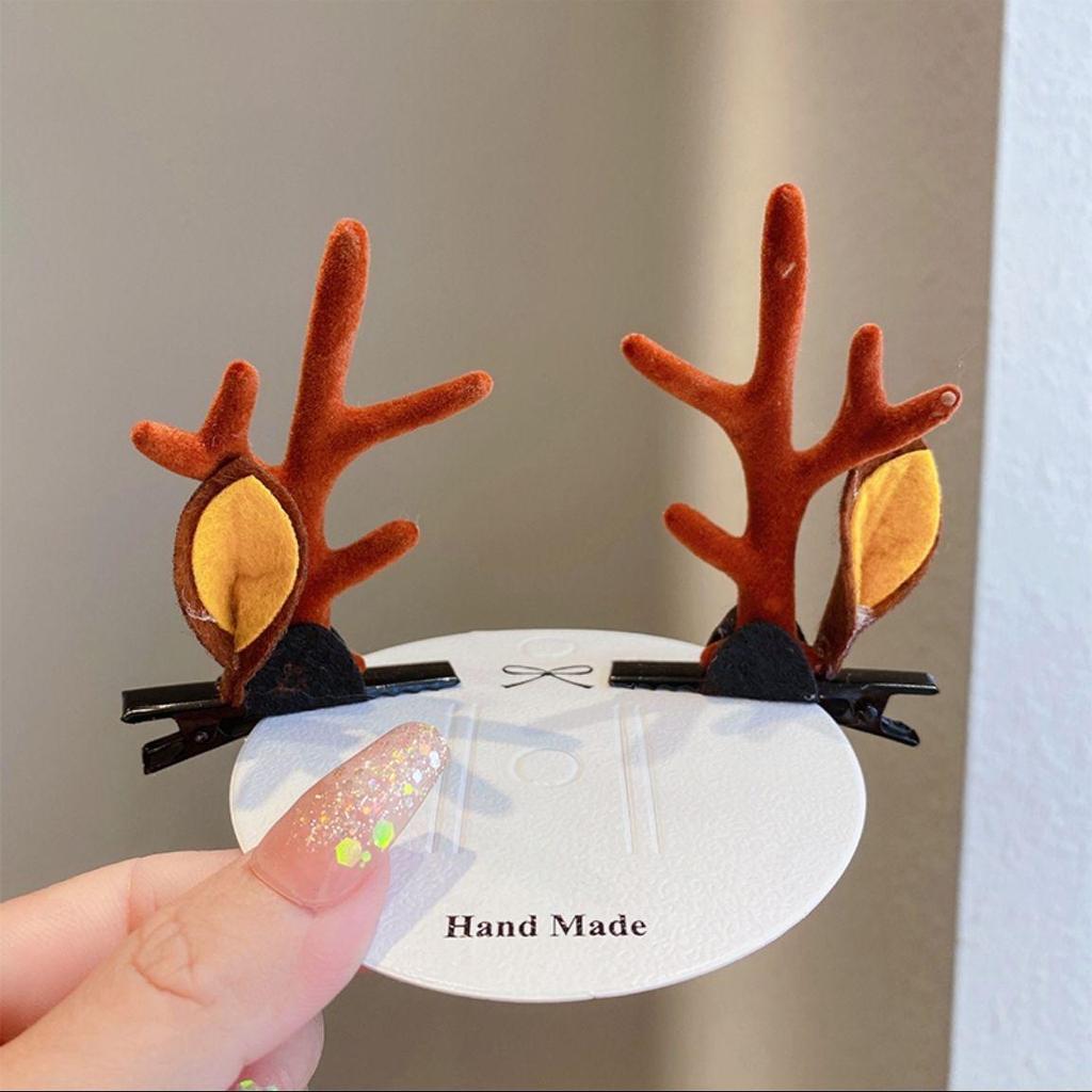 2024 Рождественская заколка для волос в виде оленьих рогов для детей