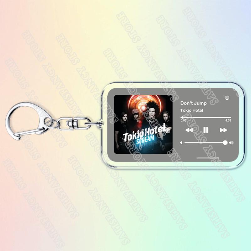 Музыкальные брелоки Tokio Hotel для женщин Аксессуары Сумка Автоматический Крик Муссон Том Билл Каулиц Песни Ключница Украшения Подарки для Фанатов