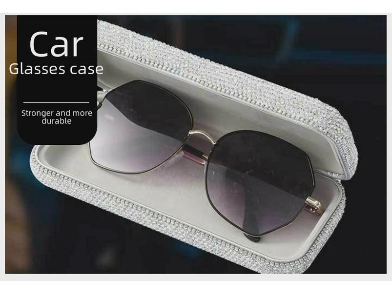 Роскошный футляр для очков с бриллиантовой инкрустацией: Элегантное и портативное хранилище для солнцезащитных очков и очков по рецепту
