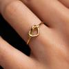 Exquisite Gold-Plated Heart-Shaped Open Ring, Women'S Adjustable Ring, Versatile Romantic Accessory For Daily Use