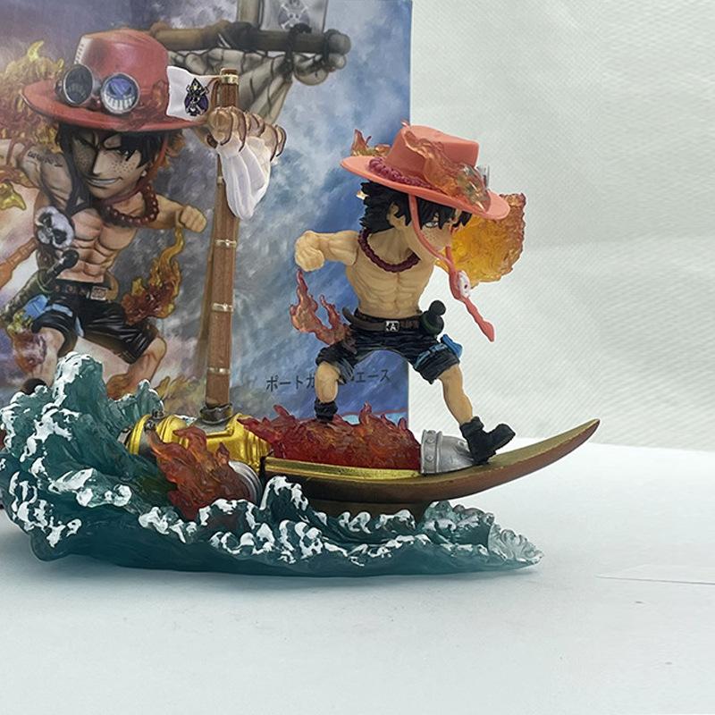 ONE PIECE animation figure straw hat group G5 Luffy Sanji Sauron Aisi Daiwa two-dimensional model figure ornament