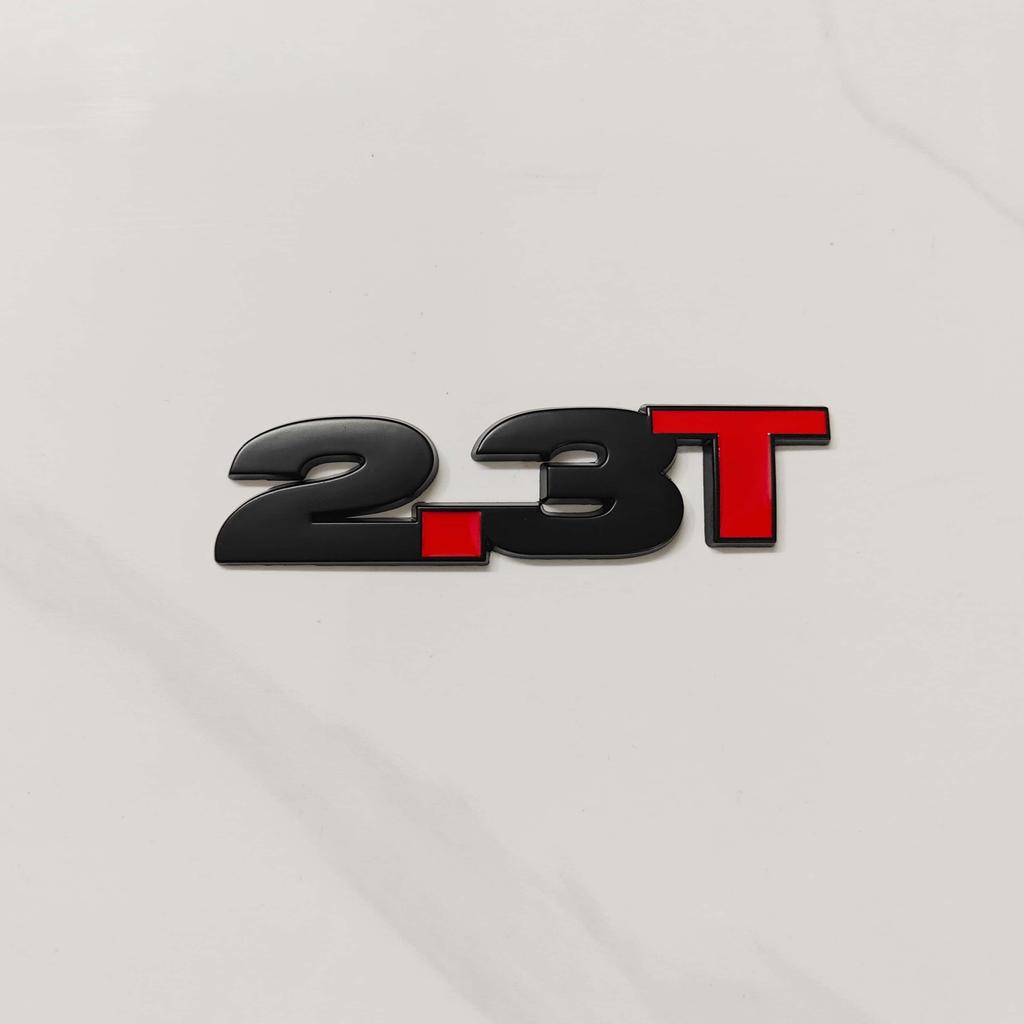 3D Metal 2.3T Displacement Badge Sticker Rear Trunk Emblem Decal for GT Shelby