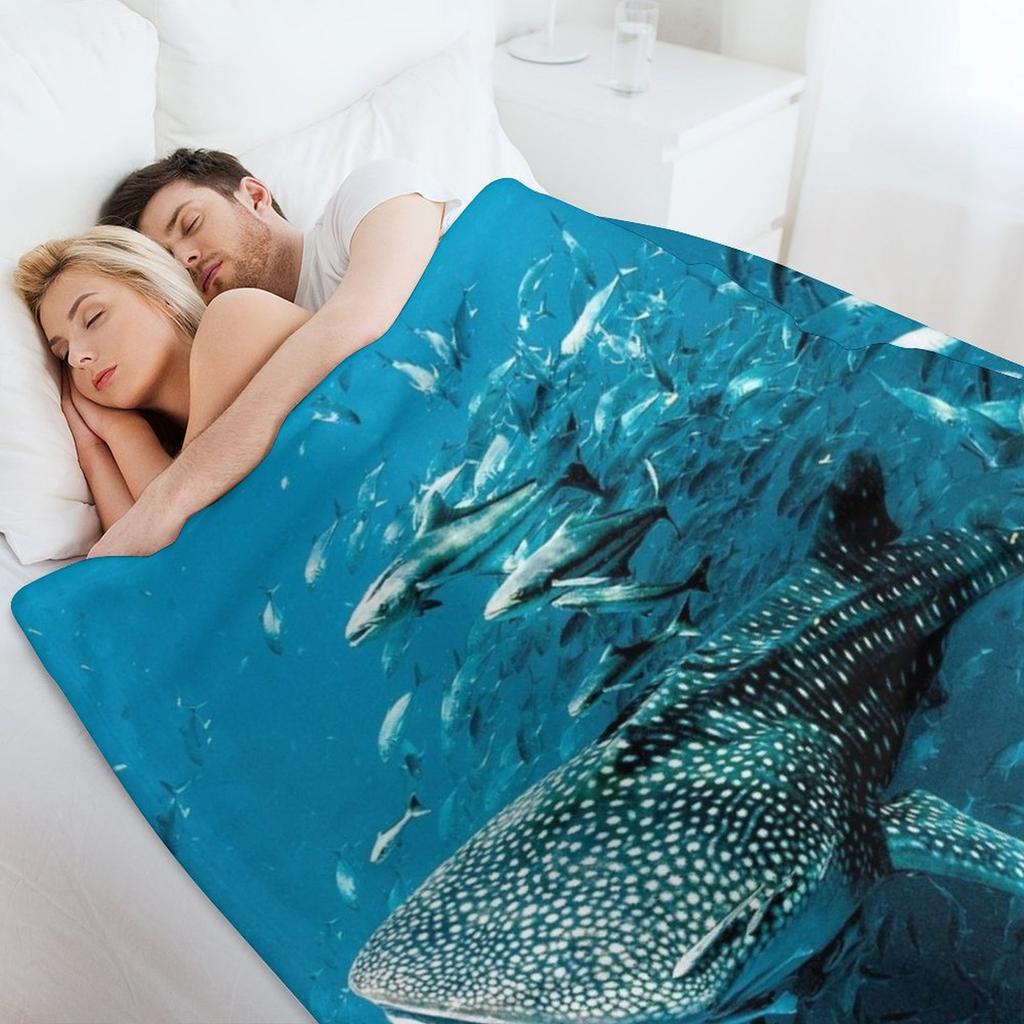 Плед-накидка с фотографией китовой акулы, получившей награду, для ребенка, для декоративного дивана, на заказ, и пледы