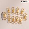 10Pcs Swivel Lobster Hook Clasp Keyring Snap Clasp Bag Jewelry Trigger Buckle